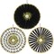 Bethany Lowe 5.5 Inch All Hallows Eve Rosette Set / 3 Halloween Tree Ornament , Ornament Feather Tree Halloween